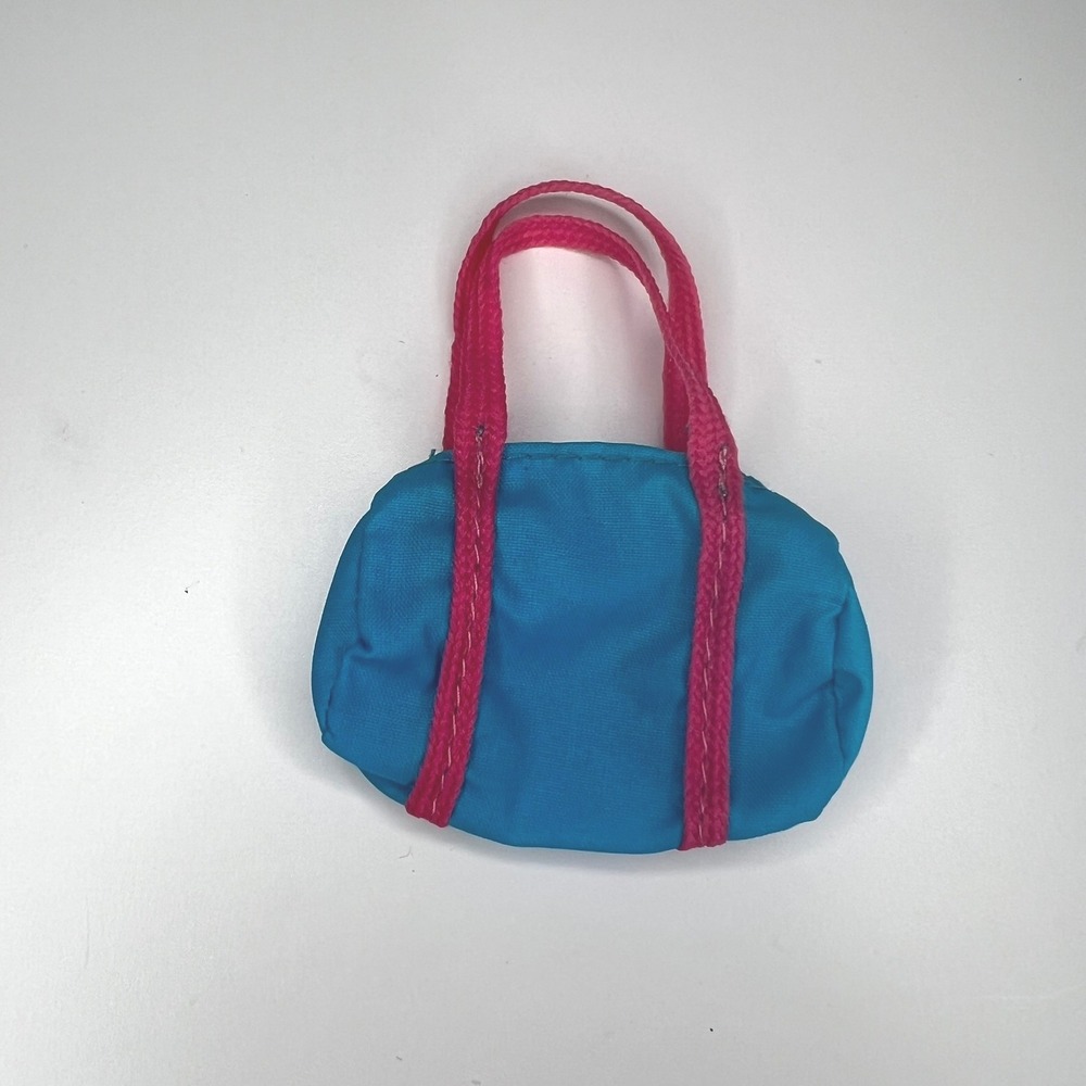 Vintage 1984 Skipper Duffle Gym Bag - Blue with Pink Straps - 2 Inch Small